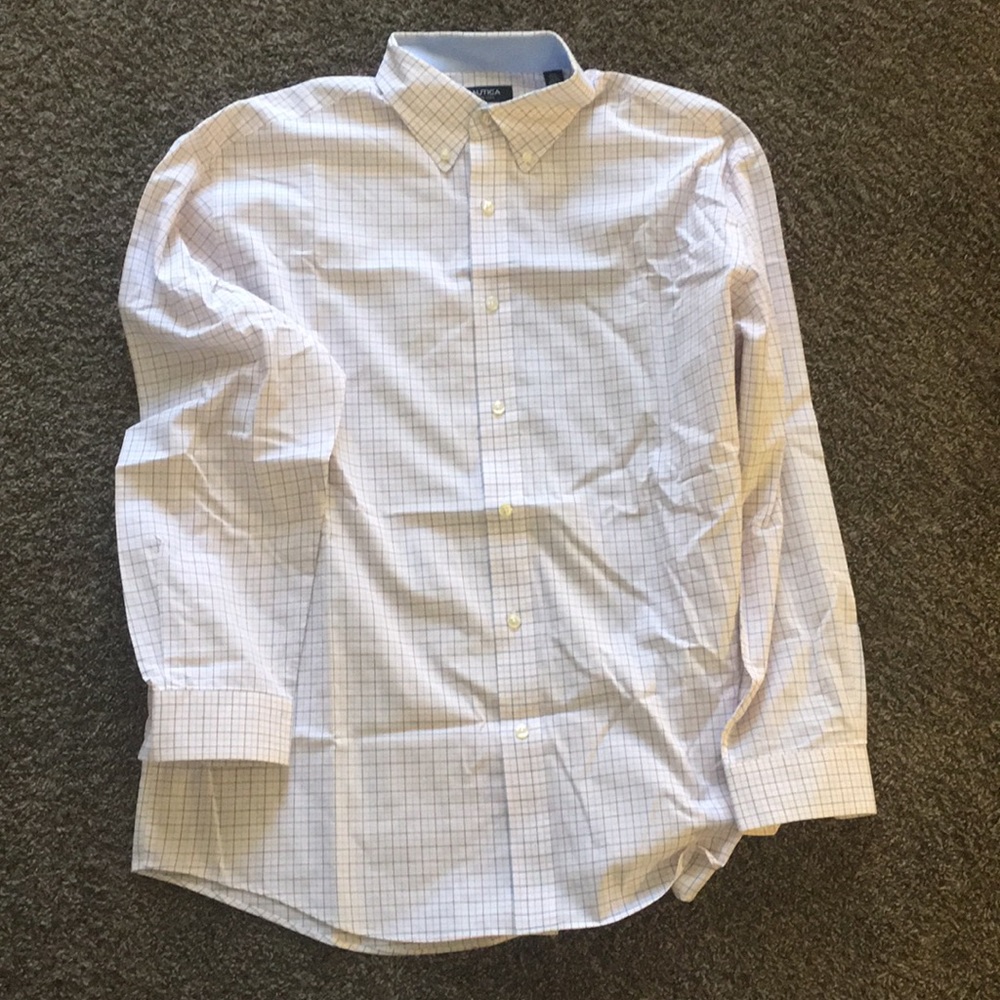 White Nautica Button Down Size 16 1/2 32/33